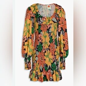 Farm Rio Exclusive Floral Long Sleeve Mini Dress